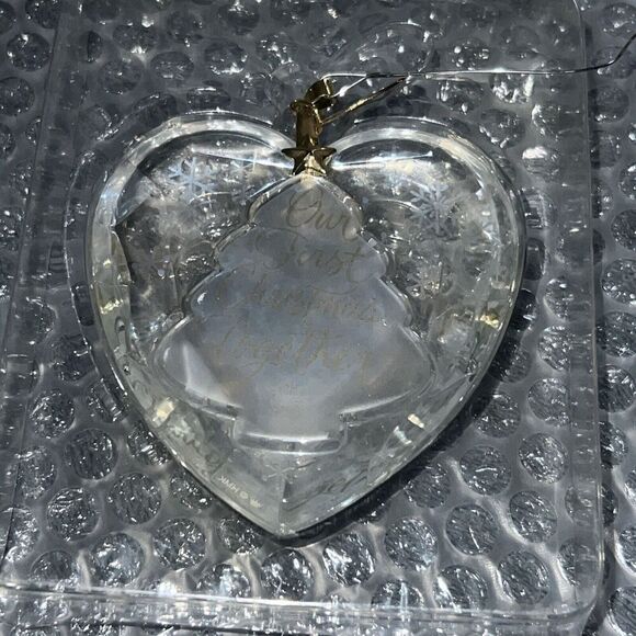 Hallmark Keepsake Ornament Our First Christmas Together 2010 Glass Tree Heart - Picture 4 of 6